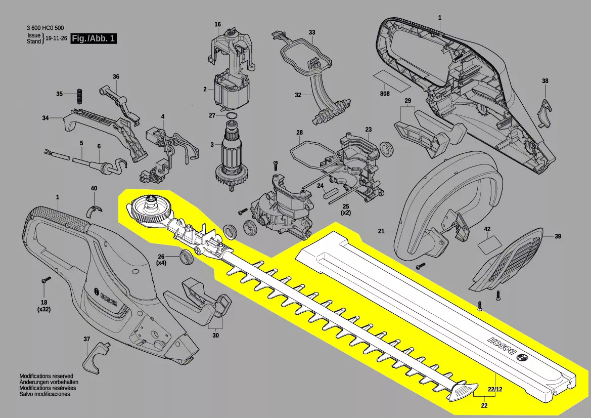 Jeu de couteaux réf. 1 600 A01 A7F Bosch